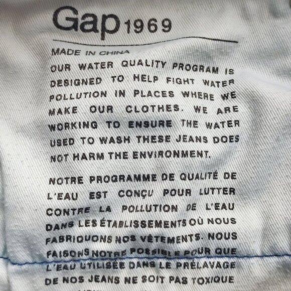 GAP jeans authentic slim denim blue men's size 30x32 - Picture 8 of 11